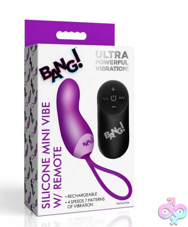 Discreet-Toys-Silicone-Mini-Vibe-With-Remote-Purple-Bng-Ah807-Pu Silicone Mini Vibe With Remote - Purple - Image 1