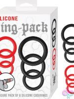 Silicone Ring-Pack Red & Black - Image 2