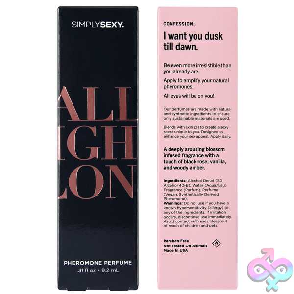 Discreet-Toys-Simply-Sexy-All-Night-Long-Pheromone-Perfume-31Oz-9-2Ml-Ssy2603-00 Simply Sexy All Night Long - Pheromone Perfume - .31Oz | 9.2Ml - Image 1