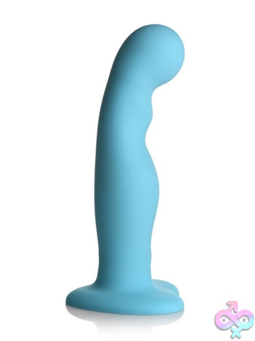 Simply Sweet 21X Vibrating Thick Silicone Dildo With Remote – Blue - Image 2