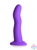Simply Sweet 21X Vibrating Wavy Silicone Dildo With Remote – Purple - Image 2