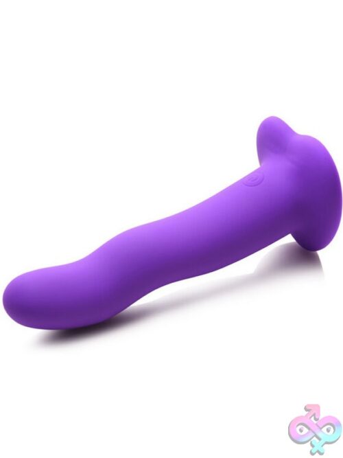 Simply Sweet 21X Vibrating Wavy Silicone Dildo With Remote – Purple - Image 3