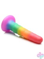 Simply Sweet 6.5" Zigzag Rainbow Silicone Dildo - Image 3