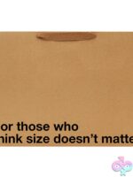 Size Doesn't Matter large orange gift bag by Wood Rocket