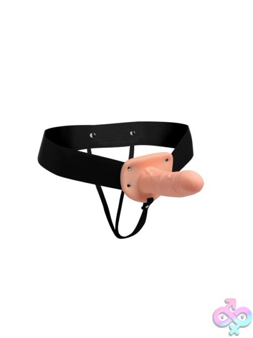 Size Matters Erection Assist Hollow Strap-On – Beige - Image 2