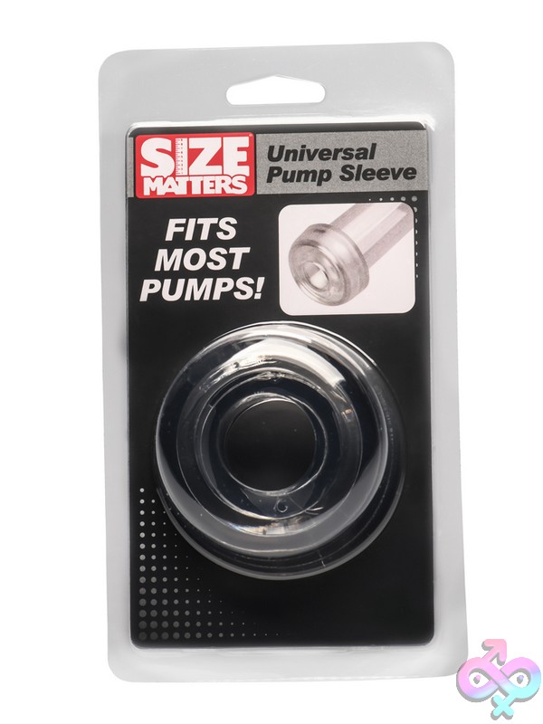 Discreet-Toys-Size-Matters-Universal-Pump-Sleeve-Nu-Xr-Ah747 Clear Stretchy Universal Pump Sleeve In Phthalate-Free Rubber By Xr Size Matters