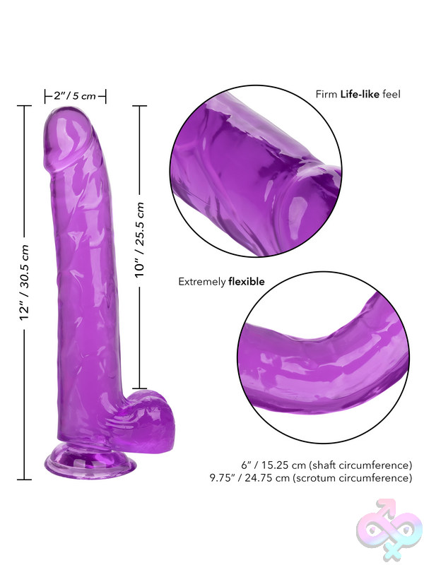 CalExotics Sex Toys - Large and Thick Dildos Purple Size Queen Toy -  10 Inch - Image 9