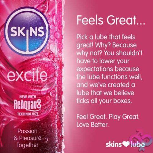 Skins Excite Tingling Water Based Lubricant 4.4Oz - Image 3