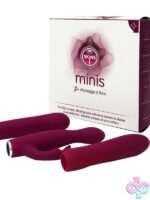 Purple mini bullet vibrator with three interchangeable covers by Creative Conceptions