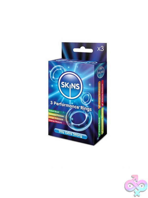 Discreet-Toys-Skins-Performance-Ring-3-Pack-Nu-Usskpr3 Clear Silicone Performance Cock Rings 3-Pack By Creative Conceptions