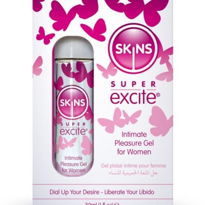 Skins Super Excite clitoral stimulation gel clear 1 oz bottle by Creative Conceptions