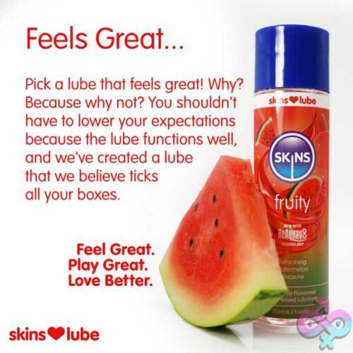 Skins Watermelon Water Based Lubricant 4.4 Fl Oz - Image 3