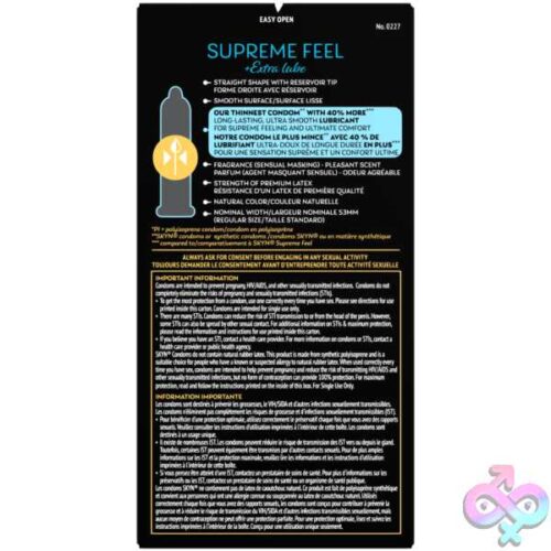 Skyn Supreme Feel Extra Lube Condoms 8Pk - Image 2