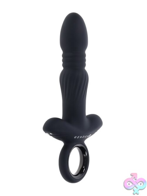 Slayer Large Thrusting Vibrator In Black By Gender X - Image 2
