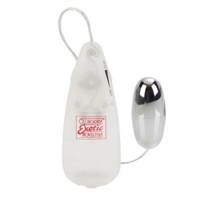 Slim Teardrop Bullet Clear multi-speed wired bullet vibrator by CalExotics