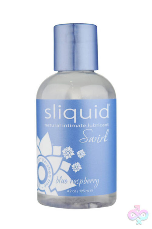 Sliquid Sex Toys - Naturals Swirl - Blue Raspberry - 4.2 Fl. Oz. (124 ml)