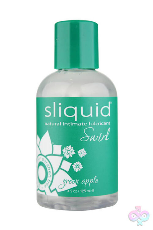 Sliquid Sex Toys - Naturals Swirl - Green Apple - 4.2 Fl. Oz. (124 ml)