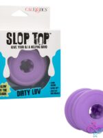 Purple glow-in-the-dark textured liquid silicone stroker by California Exotic Novelties