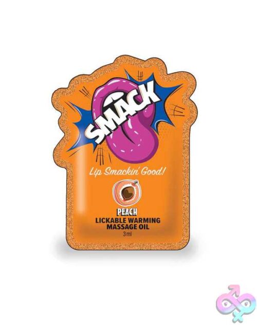Smack Lickable Massage Oil, 3Ml Pouch Display 36Pc -Peach - Image 3