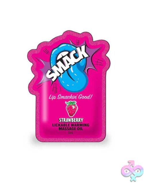 Smack Lickable Massage Oil, 3Ml Pouch Display 36Pc - Strawberry - Image 2