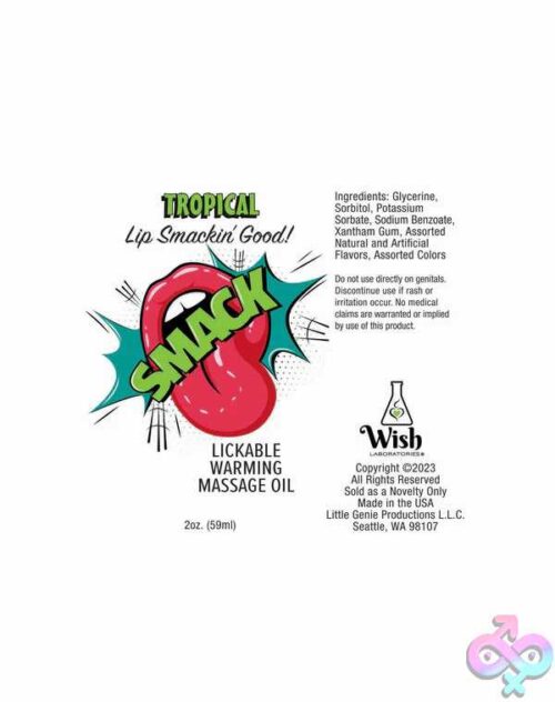 Smack Lickable Massage Oil, 3Ml Pouch Display 36Pc - Tropical - Image 2