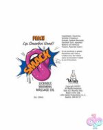 Smack Warming and Lickable Massage Oil - Peach 2 Oz