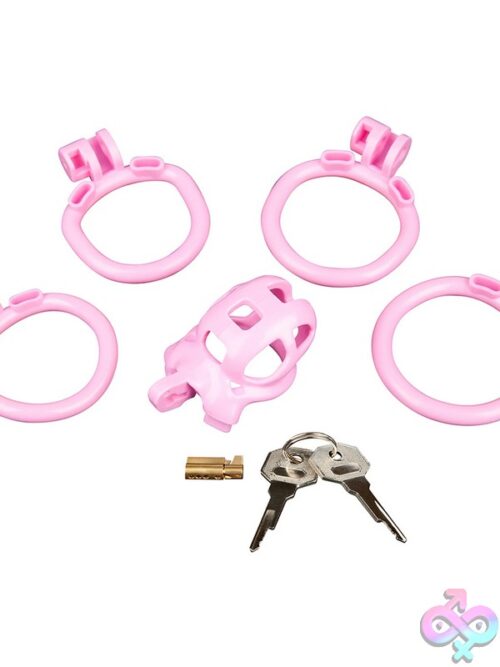Small Pink Acrylic Prisoner Cock Cage - Image 3