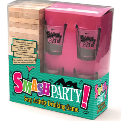 Smash Party Sexy Activity Drinking Game by Little Genie — stacking blocks with shot glasses