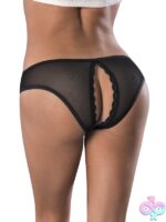 Soft Petals Crotchless Panty Black L/XL - Image 2