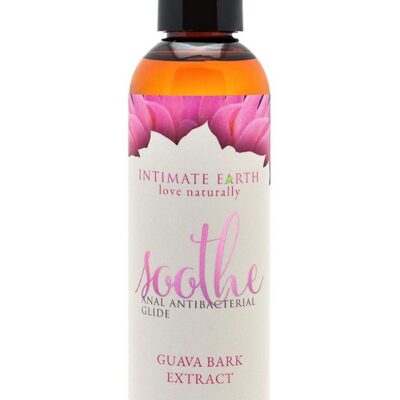 Intimate Earth Soothe Anal Anti-Bacterial Glide 60ml orange bottle by Intimate Earth