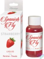 Strawberry flavored arousal liquid in red 1 oz travel bottle by Nasstoys