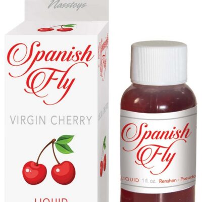 Virgin Cherry flavored arousal liquid drops in red bottle by Nasstoys