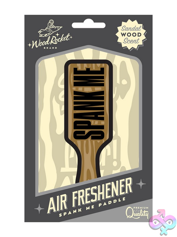 Discreet-Toys-Spank-Me-Paddle-Air-Freshener-Nu-Vaf-008 Paddle-Shaped Sandalwood Scented Cardboard Air Freshener In Brown By Wood Rocket