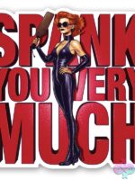 Spank You Very Much Vinyl Sticker – Black - Image 2