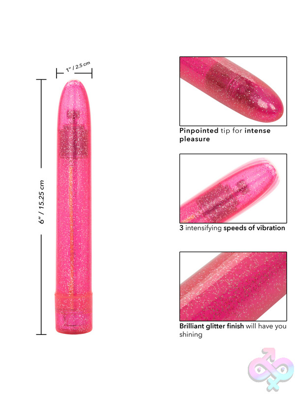 Mini & Slim Vibrators - Mini and Slim Vibrators Pink Slim Sparkle Vibrator - Image 8