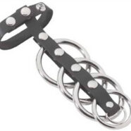 Spartacus Sex Toys - 5 Ring Black Rubber Changeable Gates of Hell