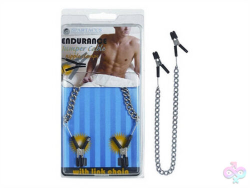 Spartacus Sex Toys - Endurance Jumper Cable Clamps - Link Chain
