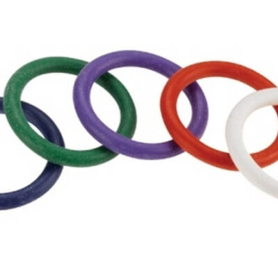 Rubber C Ring Set 1.25 Inches Rainbow Multi-Color by Spartacus