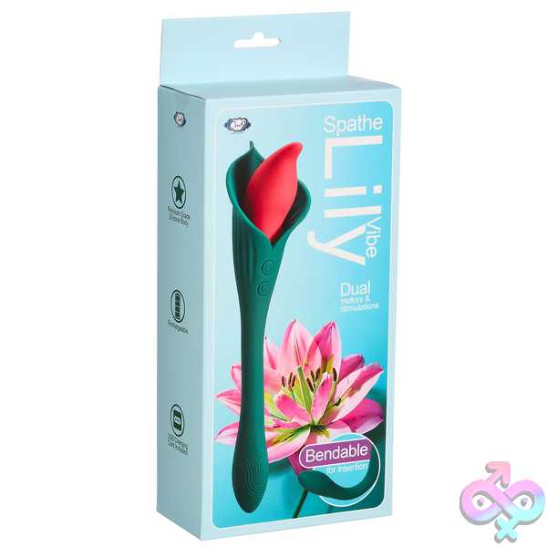 Discreet-Toys-Spathe-Lily-Vibe-Green-Blue-Wtc607 Spathe Lily Vibe Green-Blue - Image 1