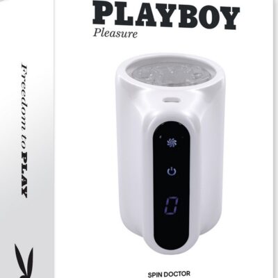 Spin Doctor spinning vibrating masturbator in white and black by Playboy Pleasure