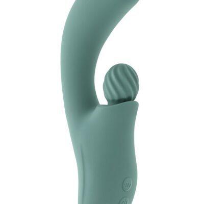 dual action clitoral vibrator Spiral Charm by Evolved Novelties in green