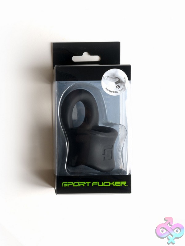 Discreet-Toys-Sport-Fucker-Baller-Ring-Black-Nu-65L-23094 Sport Fucker Baller Ring Silicone Ball Stretcher Cock Ring In Black And Blue