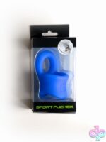 Sport Fucker Baller Ring silicone ball stretcher cock ring in black and blue