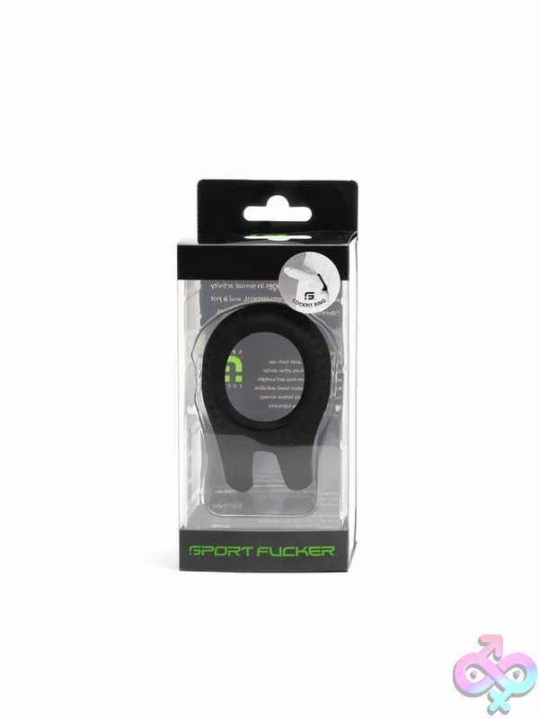 Discreet-Toys-Sport-Fucker-Cockpit-Ring-Black-Nu-65L-22308 Sport Fucker Cockpit Ring In Liquid Silicone Teardrop Cockring Design Available In Black Blue And Red