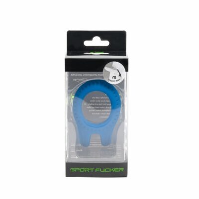 Sport Fucker Cockpit Ring in liquid silicone teardrop cockring design available in black blue and red