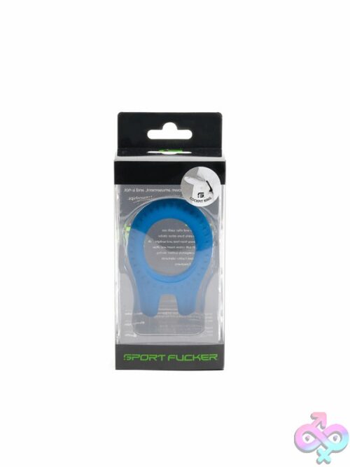 Sport Fucker Cockpit Ring In Liquid Silicone Teardrop Cockring Design Available In Black Blue And Red