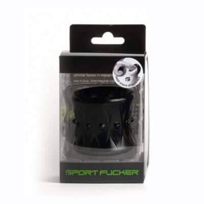 Sport Fucker Deep Stack Ball Stretcher in four colors — black, blue, clear, and red — reversible TPE design