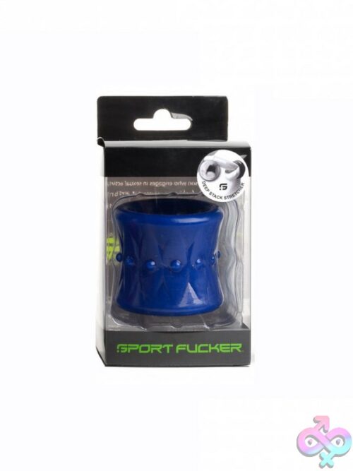 Sport Fucker Deep Stack Ball Stretcher In Four Colors — Black, Blue, Clear, And Red — Reversible Tpe Design