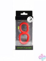 Sport Fucker Enigma Ring in black liquid silicone on neutral background