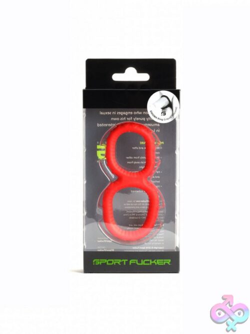 Sport Fucker Enigma Ring In Black Liquid Silicone On Neutral Background
